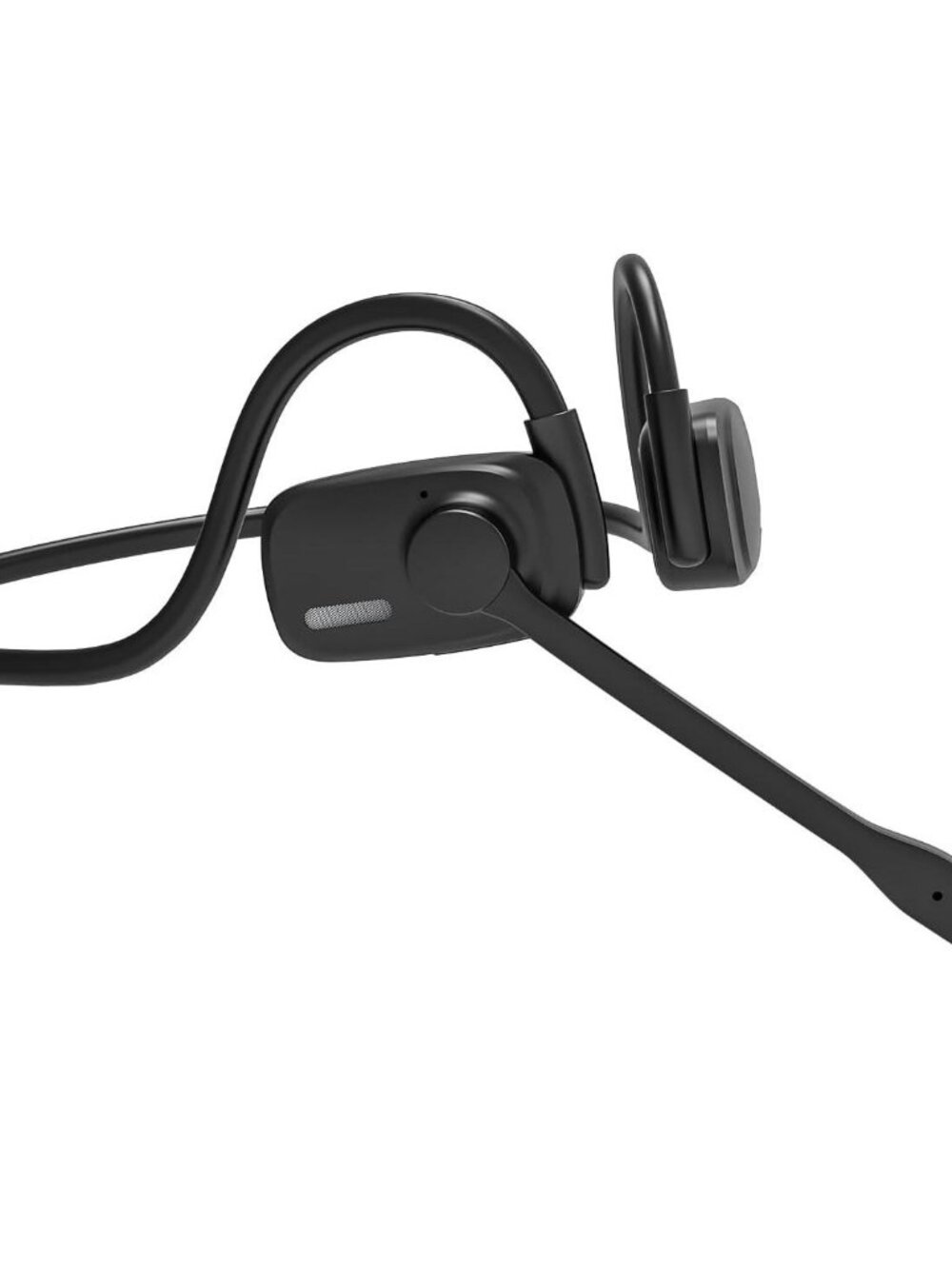 Open Ear Headphones with Mic: Bluetooth V5.4 Headset with Noise-Canceling Boom